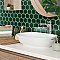 Metro Ion 2" Hex Emerald 11-1/8" x 12-5/8" Porcelain Mosaic Floor & Wall Tile - 10 Tiles Per Case - 10.0 Sq. Ft.