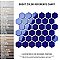 Metro Ion 2" Hex Sapphire 11-1/8" x 12-5/8" Porcelain Mosaic Floor & Wall Tile
