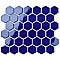 Metro Ion 2" Hex Sapphire 11-1/8" x 12-5/8" Porcelain Mosaic Floor & Wall Tile