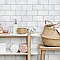 Biarritz White 3"x6" Ceramic Wall Subway Tile - Sold Per Case of 44 - 6.04 Square Feet