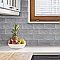 Camden Decor Light Grey 4" x 8" Ceramic Subway Wall Tile - Sold Per Case of 50 - 11.90 Square Feet