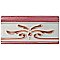 Novecento Cenefa Evoli Burdeos 2-5/8" x 5-1/8" Ceramic Trim or Liner Tile - Sold Per Tile
