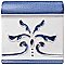 Novecento Friso Evoli Cobalto 5-1/8" x 5-1/8" Ceramic Trim or Liner Tile - Sold Per Tile