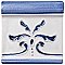 Novecento Friso Evoli Cobalto 5-1/8" x 5-1/8" Ceramic Trim or Liner Tile - Sold Per Tile