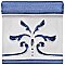 Novecento Friso Evoli Cobalto 5-1/8" x 5-1/8" Ceramic Trim or Liner Tile - Sold Per Tile