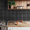 Triplex Valverde Black 7-3/4" x 7-3/4" Ceramic W Tile - 25 Tiles Per Case - 10.5 Sq. Ft.