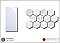 Marble Mosaics Honed Marble 1-1/4" Hexagon Tile Sample Card in 'Carrara White'
