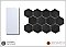 Marble Mosaics Honed Marble 1-1/4" Hexagon Tile Sample Card in 'Jet Black'