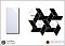 Marble Mosaics Honed Marble Lattice Tile Sample Card in 'Carrara White' with 'Jet Black'  Dot