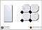 Marble Mosaics Honed Marble Octagon Tile Sample Card in 'Carrara White' with 'Jet Black'  Dot