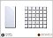 Marble Mosaics Honed Marble 5/8" Square Tile Sample Card in 'Carrara White'