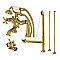 Kingston Brass CCK268SB Vintage Deck Mount Clawfoot Tub Faucet Package, Brushed Brass