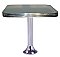 Fifties Retro Style Classic Diner Tabletop, 2-1/4" Bright Grooved Aluminum Edge - Standard Laminate Options - BASE SOLD SEPARATELY