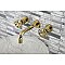 Kingston Brass KS8122RX Belknap Two-Handle Wall Mount Bathroom Faucet, Polished Brass