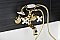 Kingston Brass KS266PXPB Kingston Wall Mount Clawfoot Tub Faucet with Hand Shower, Polished Brass
