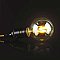 LED Amber Glass Globe Shaped Edison Bulb, 2 Watt