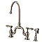 Kingston Brass KS7798BALBS Heirloom Bridge Kitchen Faucet with Brass Sprayer, Brushed Nickel