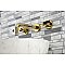 Kingston Brass KS8122CKL Kaiser Two-Handle Wall Mount Bathroom Faucet, Polished Brass