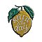 "Squeeze the Day" Embossed Metal Yellow & Green Lemon Wall Plaque