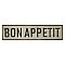 "Bon Appetit" Embossed Metal Wall Décor Plaque, Distressed Finish