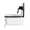 Enamel Metal Sink Soap Dish with Faucet - Black & White