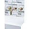 Kingston Brass KS8122BX Metropolitan 2-Handle 8 in. Wall Mount Bathroom Faucet, Polished Brass