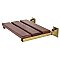 Kingston Brass KBSS1916BB Chaise 19" x 16" Wall Mount Folding Shower Seat - Brushed Brass