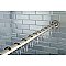 Kingston Brass KSR608 Edenscape 60"-72" Stainless Steel Adjustable Tension Shower Curtain Rod with Rings - Brushed Nickel
