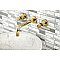 Kingston Brass KS8122DKL Kaiser 2-Handle Wall Mount Bathroom Faucet, Polished Brass