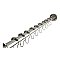 Kingston Brass KSR608 Edenscape 60"-72" Stainless Steel Adjustable Tension Shower Curtain Rod with Rings - Brushed Nickel