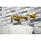 Kingston Brass KS8127KL Whitaker Two-Handle Wall Mount Bathroom Faucet, Brushed Brass