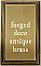 Deco Antique Brass Double GFCI Forged Switchplate