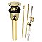 Kingston Brass KBT2120 Brass Pop-Up Bathroom Sink Drain with Overflow and Extra Long Pop-Up rod, 22 Gauge, Polished Brass