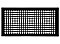 Square Steel Grid Design Heat Grate or Register, 6 Finishes Available, 9" x 20" Duct Size