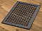 Square Steel Grid Design Heat Grate or Register, 6 Finishes Available, 14" x 24" Duct Size
