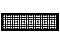 Square Steel Grid Design Heat Grate or Register, 6 Finishes Available, 6" x 24" Duct Size