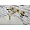 Kingston Brass KS8122CKL Kaiser Two-Handle Wall Mount Bathroom Faucet, Polished Brass