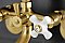 Kingston Brass KS266PXSB Kingston Wall Mount Clawfoot Tub Faucet with Hand Shower, Brushed Brass