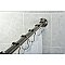 Kingston Brass SR118 Edenscape 60"-72" Stainless Steel Adjustable Tension Shower Curtain Rod with Decorative Flange - Brushed Nickel