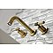 Kingston Brass KS8123ML Milano 2-Handle 8 in. Wall Mount Bathroom Faucet, Antique Brass