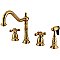 Kingston Brass KS1792AXBS Widespread Kitchen Faucet - Polished Brass