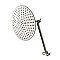 Kingston Brass CK136K8 Victorian Showerhead and High Low Adjustable Arm In Retail Packaging - Brushed Nickel