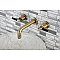 Kingston Brass KS8123CKL Kaiser Two-Handle Wall Mount Bathroom Faucet, Antique Brass