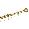 Kingston Brass KSR117 Edenscape 60"-72" Stainless Steel Adjustable Tension Shower Curtain Rod with Rings - Brushed Brass