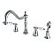 Kingston Brass KB1791BPLBS Bel-Air Widespread Kitchen Faucet with Brass Sprayer - Polished Chrome