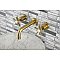 Kingston Brass KS8127NX Hamilton Two-Handle Wall Mount Bathroom Faucet, Brushed Brass