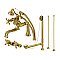 Kingston Brass CCK228SB Vintage Deck Mount Clawfoot Tub Faucet Package with Supply Line, Brushed Brass