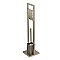 Kingston Brass SCC8348 Pedestal Toilet Paper Holder with Toilet Brush Holder - Brushed Nickel