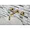 Kingston Brass KS8122CKL Kaiser Two-Handle Wall Mount Bathroom Faucet, Polished Brass