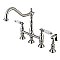 Kingston Brass KS1278WLLBS Wilshire Bridge Kitchen Faucet with Brass Sprayer, Brushed Nickel